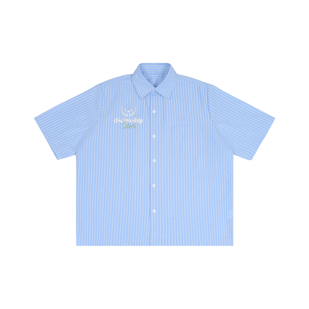 Methods x Striped Boxy Short Sleeve Shirt