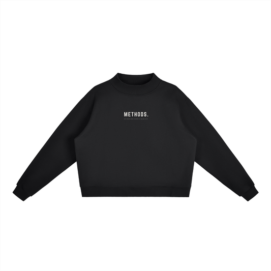 Methods Fleece Mock-Neck Crew Sweatshirt