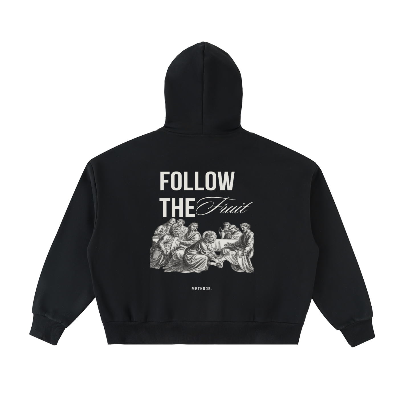 Fleeced Full-Zip Boxy Hoodie